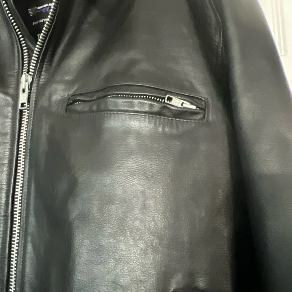 ProTech Performance Real Leather Jacket Thinsulate  Removable Liner Sz L Black - Picture 8 of 16